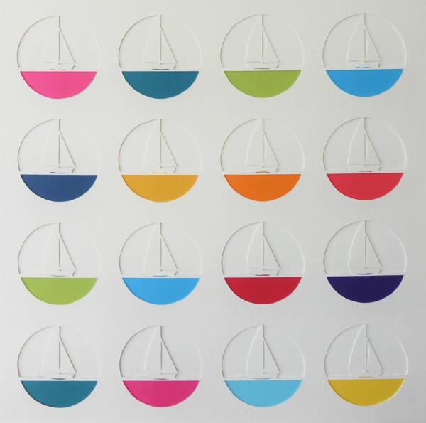 - a , Paper Sculpture by Debs Martin, measuring 38 x 38 cm (H x W) framed at 60 x 60 cm £325